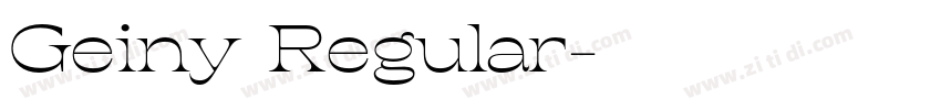 Geiny Regular字体转换